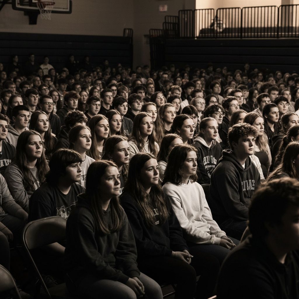 Students listening to Pro-athlete